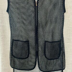 Black and White Mesh Vest